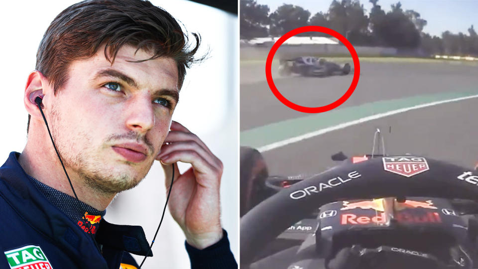 F1 championship leader Max Verstappen said he qualifying was ruined after Alpha Tauri's Tuki Tsunoda disrupted his and Red Bull teammate Sergio Perez's final flying laps. Pictures: Getty Images/F1