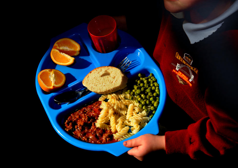 School dinners. Photo: PA/Getty