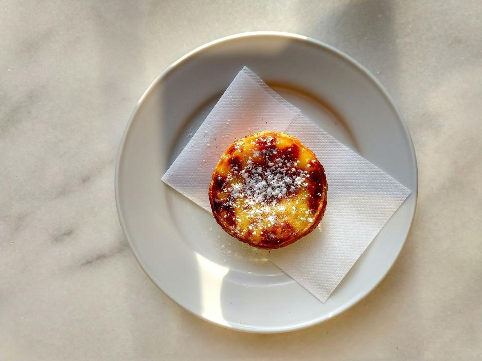 The seasonal food is a reason why spring is the best time to visit Portugal.
pictured: pastel de nata