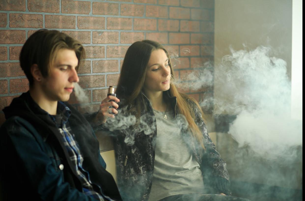 The state's Senate Bill 793 was supposed to stop the sale of most flavored tobacco products to adolescents. <a href="https://www.gettyimages.com/detail/photo/vape-teenagers-young-cute-girl-in-sunglasses-and-royalty-free-image/1177264411?phrase=kids+smoking+e-cigarettes&searchscope=image%2Cfilm&adppopup=true" rel="nofollow noopener" target="_blank" data-ylk="slk:Aleksandr Yu/iStock via Getty Images Plus;elm:context_link;itc:0;sec:content-canvas" class="link ">Aleksandr Yu/iStock via Getty Images Plus</a>