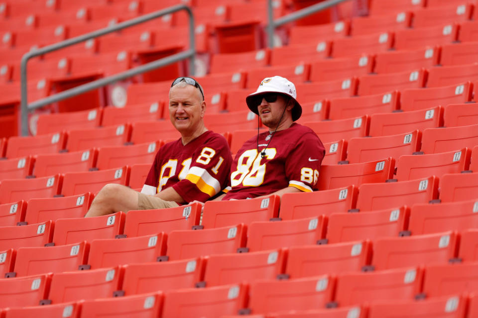 This was before the game, but attendance at Washington-Indianapolis wasn’t up to past years. (Getty)