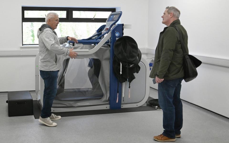 Picture shows Welsh Rugby Union head coach Warren Gatland with Gavin Mairs at the WRU training centre at Hensol, Wales as he prepares for the start of the Six Nations this Saturday - Jay Williams