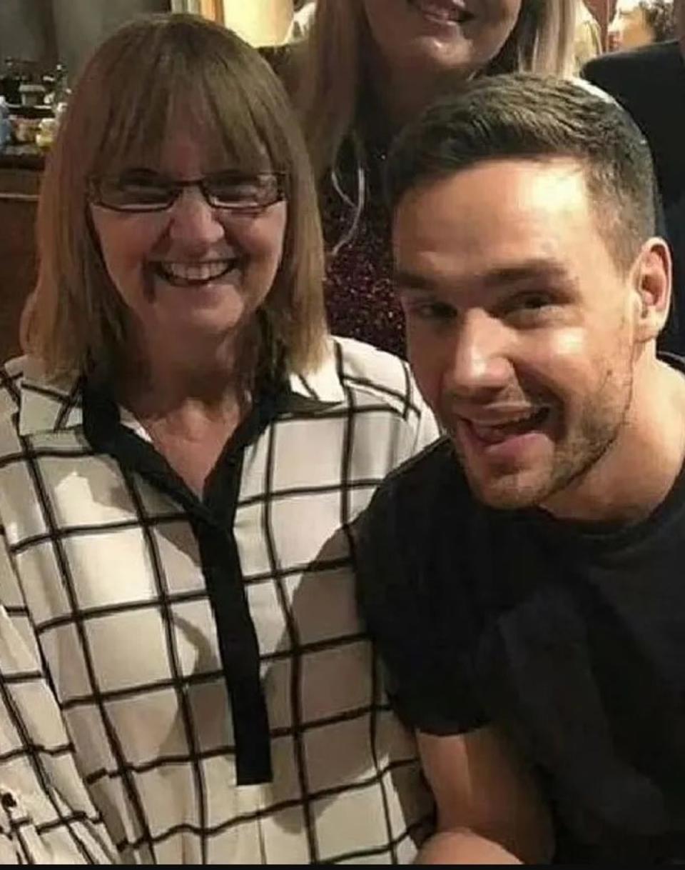 Payne pictured with his mother Karen who shared her worry last month after he was hospitalised (Instagram)