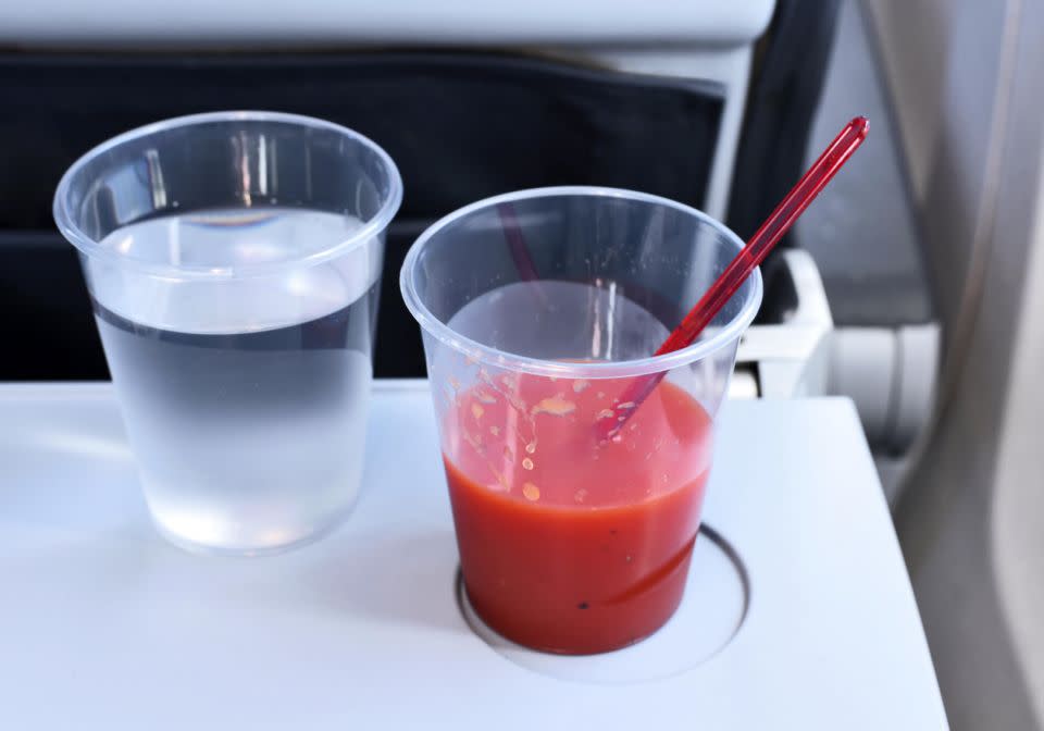 Tomato juice becomes more popular on a plane. Photo: Getty