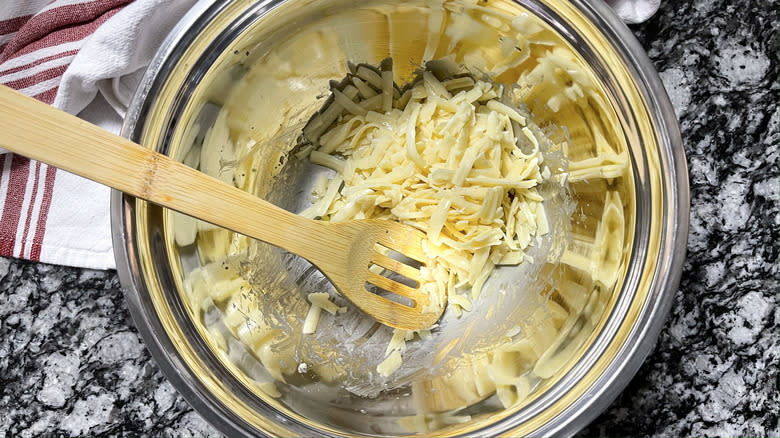 mustard milk cheese in bowl