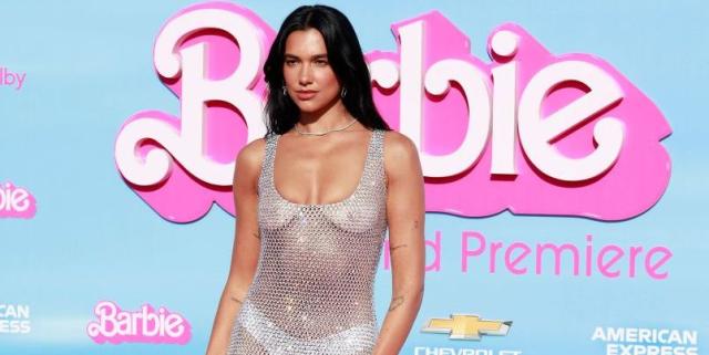 Dua Lipa *Is* Mermaid Barbie in a Sparkly Fishnet Dress That's Fully Naked  Except for a Thong