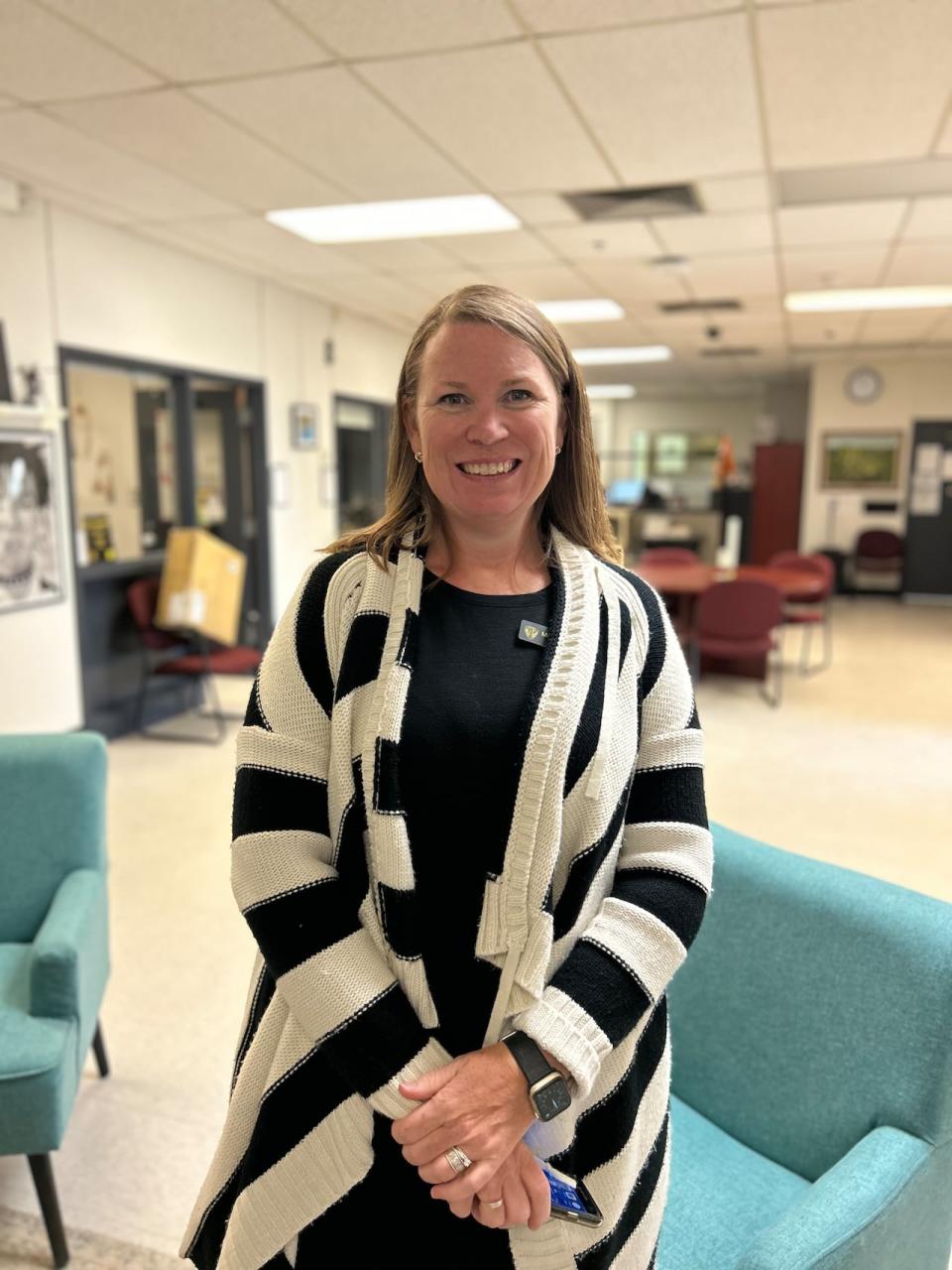 Laurie Pearson, a mother of four and a vice-principal at Fredericton High School