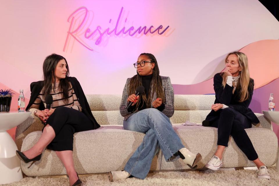 (L-R) Carolyn Moneta, Mika Pryce and Tana Nugent Jamieson at The Wrap's Power Women Summit, Maybourne Hotel, Beverly Hills, California on Dec 5, 2023.