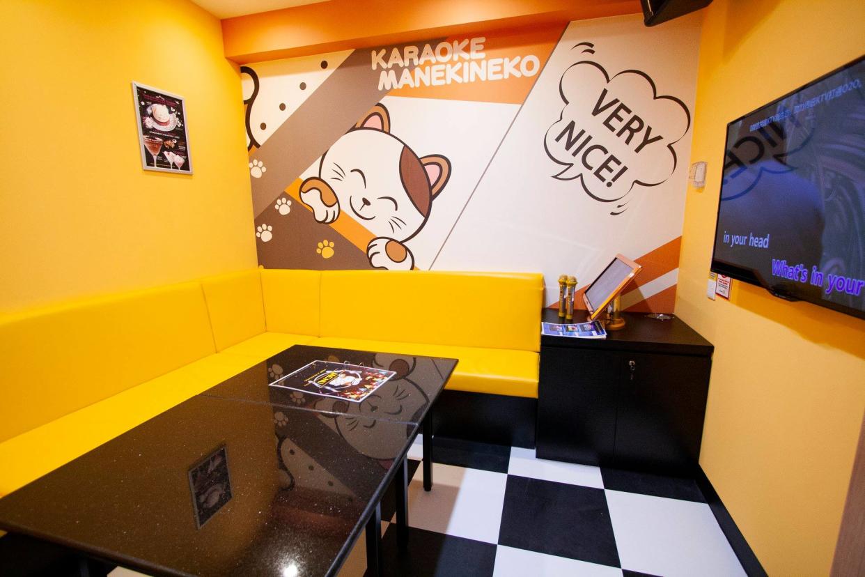 A room at a Karaoke Manekineko Singapore outlet. (Photo: Manekineko/Facebook)