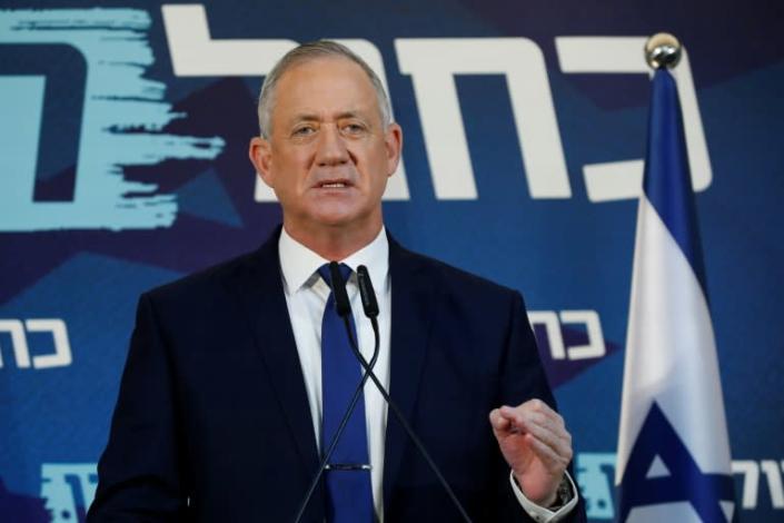 Netanyahu's main rival Benny Gantz has accused the prime minister of profiting personally from a purchase of submarines (AFP Photo/Jack GUEZ)