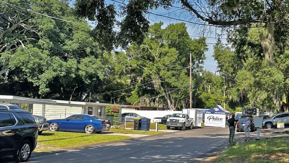 Officers with the Auburndale Police Department began to search Saturday at a house on Caroline Avenue where Tonya Whipp previously lived with Russell Carroll.