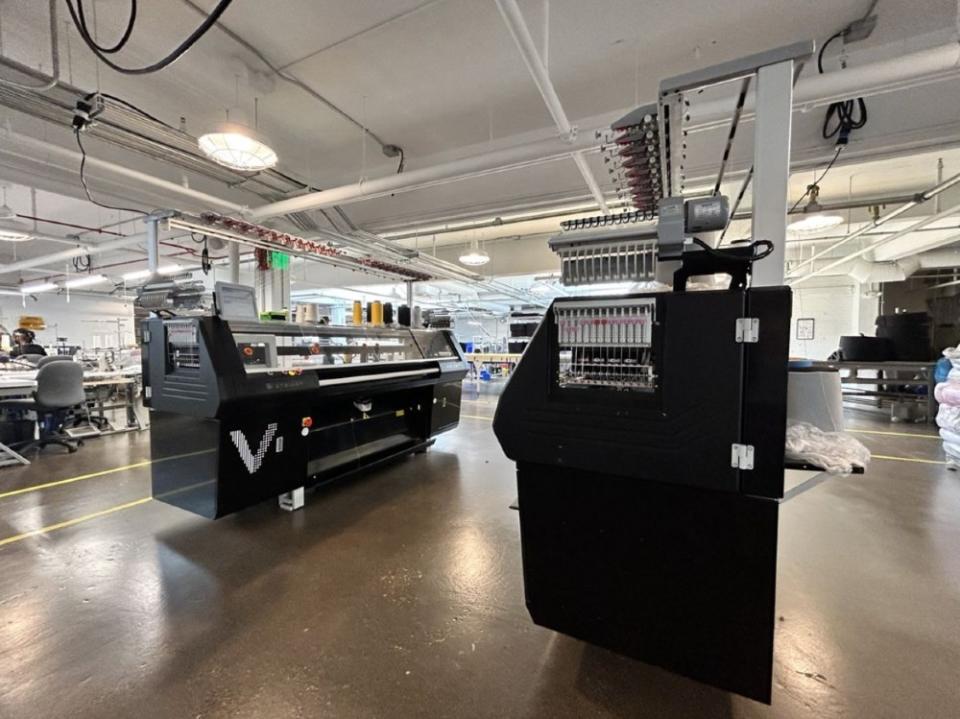 Variant 3D's 3D-knitting machines at the ISAIC facility in Detroit, Mich. 