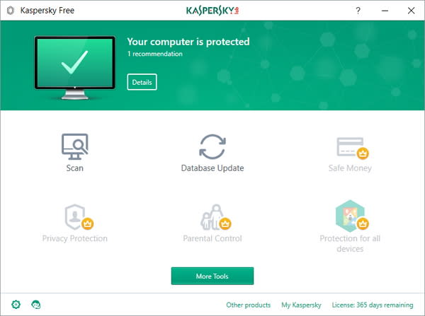 Kaspersky Free 英文版開放下載，安裝後免序號自動取得授權