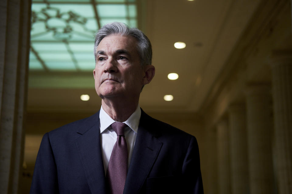 Jay Powell, governor of the U.S. Federal Reserve, stands for a photograph at the board's headquarters in Washington, D.C., U.S., on Thursday, April 13, 2017. As the lone Republican on the Fed's seven-seat board and someone with in-depth knowledge of how the central bank works, Powell's influence looks set to increase as President Donald Trump prepares to fill three vacancies. Photographer: T.J. Kirkpatrick/Bloomberg via Getty Images