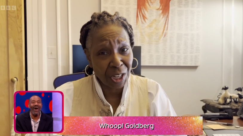 Whoopi Goldberg made a surprise appearance. (BBC screengrab)