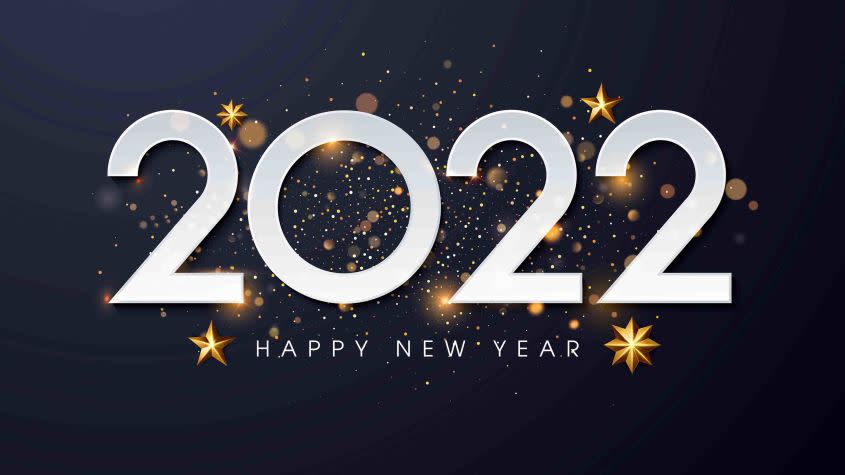 2022 happy new year sign