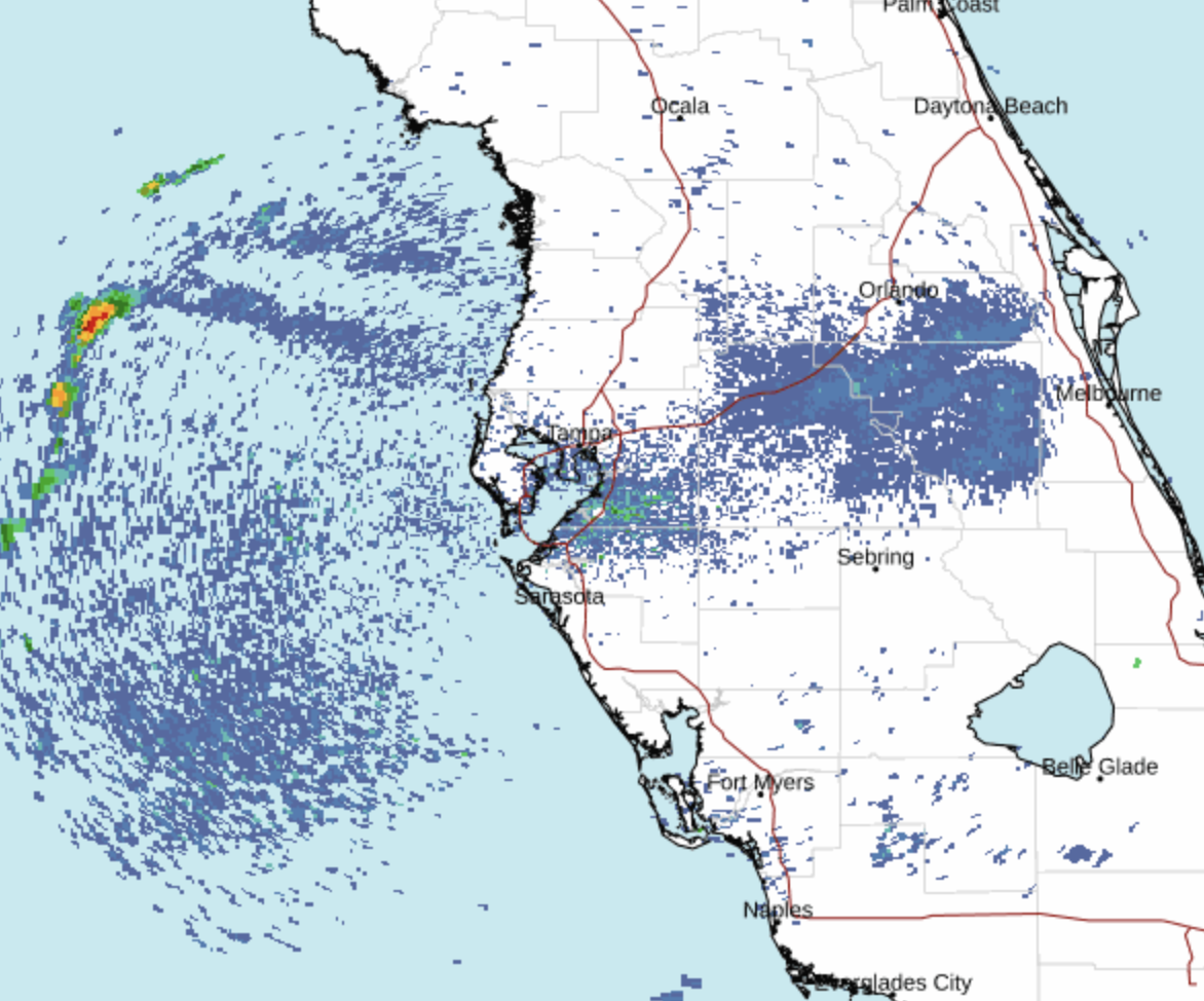 Tampa Bay radar across Florida's Gulf Coast as of Monday, Sept. 26, 2022.