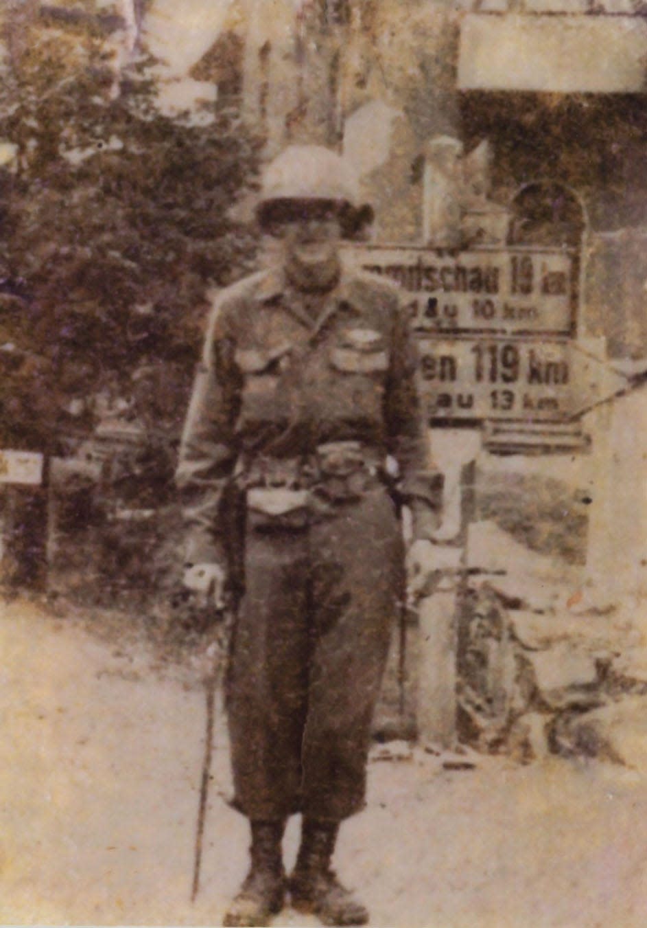 Photograph taken in 1944 of World War II United States Army veteran James W. Newell, of Brockton, 19, taken in Germany.