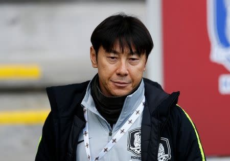 FILE PHOTO: Soccer Football - International Friendly - Northern Ireland vs South Korea - National Football Stadium at Windsor Park, Belfast, Britain - March 24, 2018 South Korea coach Shin Tae-yong Action Images via Reuters/Jason Cairnduff