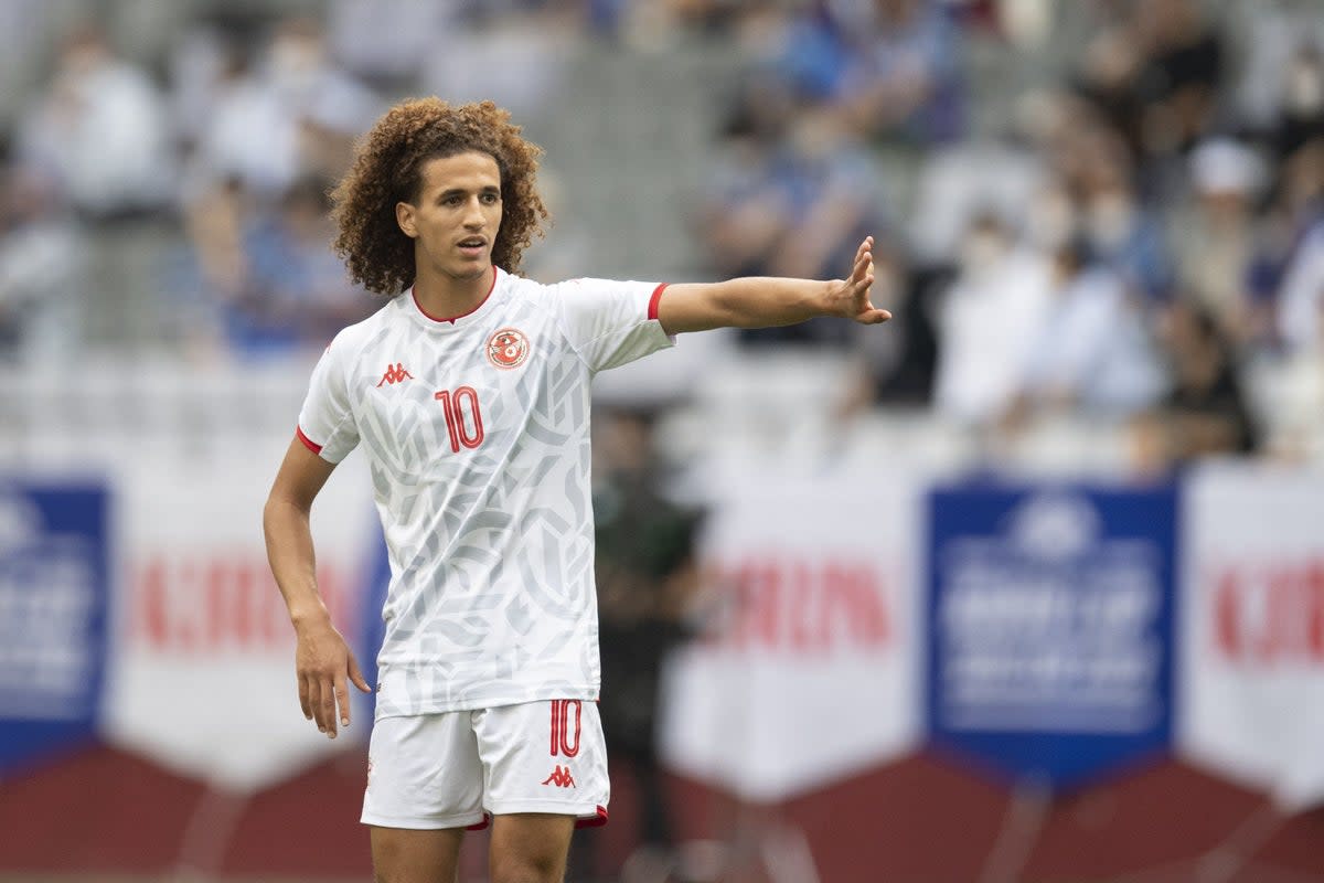 Tunisia’s Hannibal Mejbri is the country’s rising star (AFP via Getty Images)