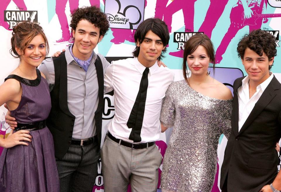 <em>Camp Rock </em>stars Alyson Stoner, Kevin Jonas, Joe Jonas, Demi Lovato and Nick Jonas (September 2010)