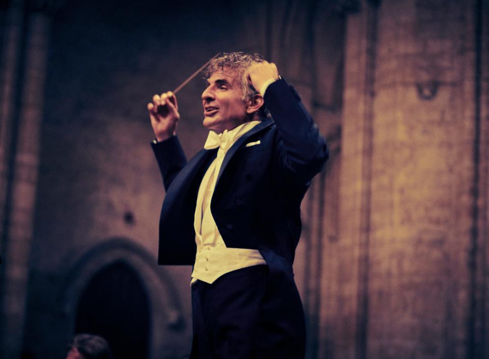 Bradley Cooper directs and stars as legendary conductor/composer Leonard Bernstein in "Maestro."