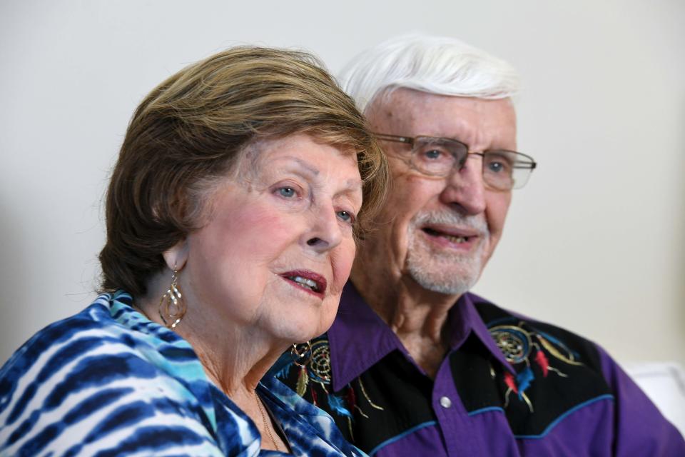 Marti and Joe Shearer talk about their life together during a recent interview.  The longtime Valpariso residents will celebrate their 70th wedding anniversary on December 4 in Niceville.