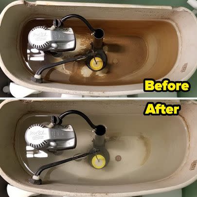 A toilet tank cleaner that'll leave that area you never even THINK about cleaning looking good as new