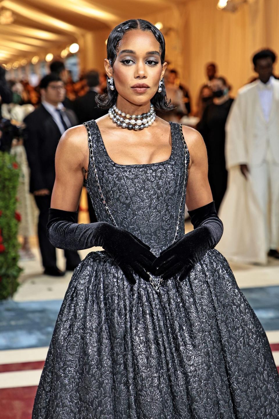 Laura Harrier Met Gala Red Carpet 2022