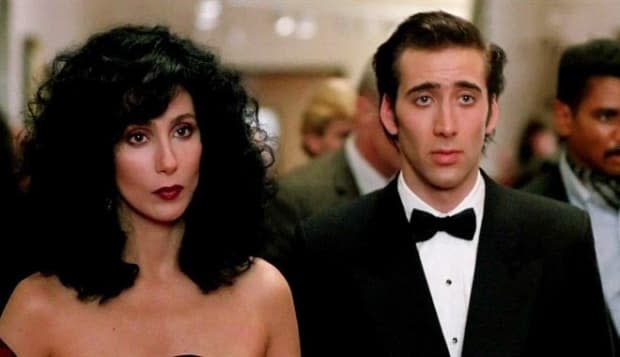 Cher and Nicolas Cage in "Moonstruck"<p>MGM/UA</p>