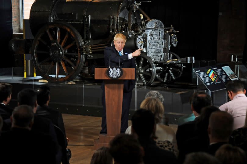 Boris Johnson spoke at the Museum of Science and Industry Museum days after becoming Prime Minister