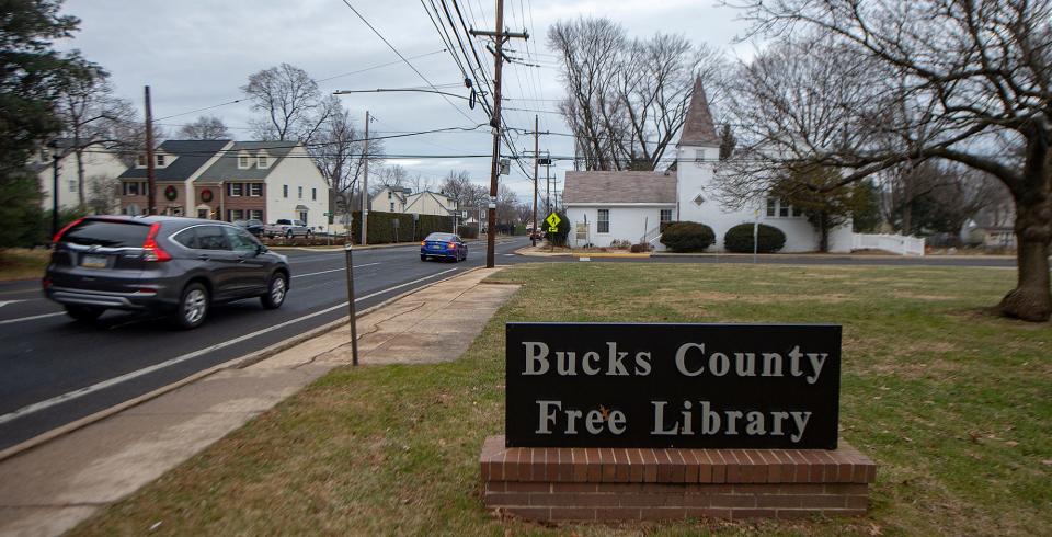 View of the intersection of Route 413 at Flowers Avenue, in Langhorne, on Tuesday, Jan. 25, 2022, from the Langhorne Branch of the Bucks County Free Library.