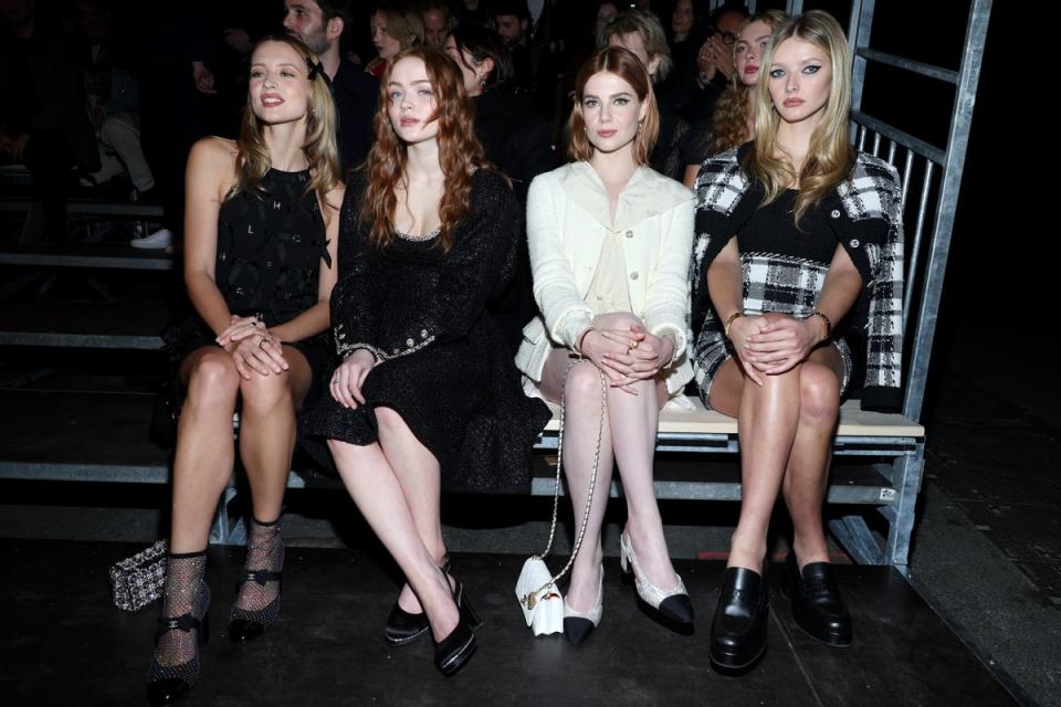 Angèle, Sadie Sink, Lucy Boynton, and Apple Martin at Chanel (Getty Images)