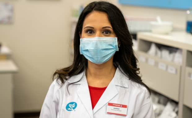 Pharmacist Sabina Kapoor is participating in a COVID-19 rapid-testing pilot program at her Shopper's Drug Mart store in Mississauga.