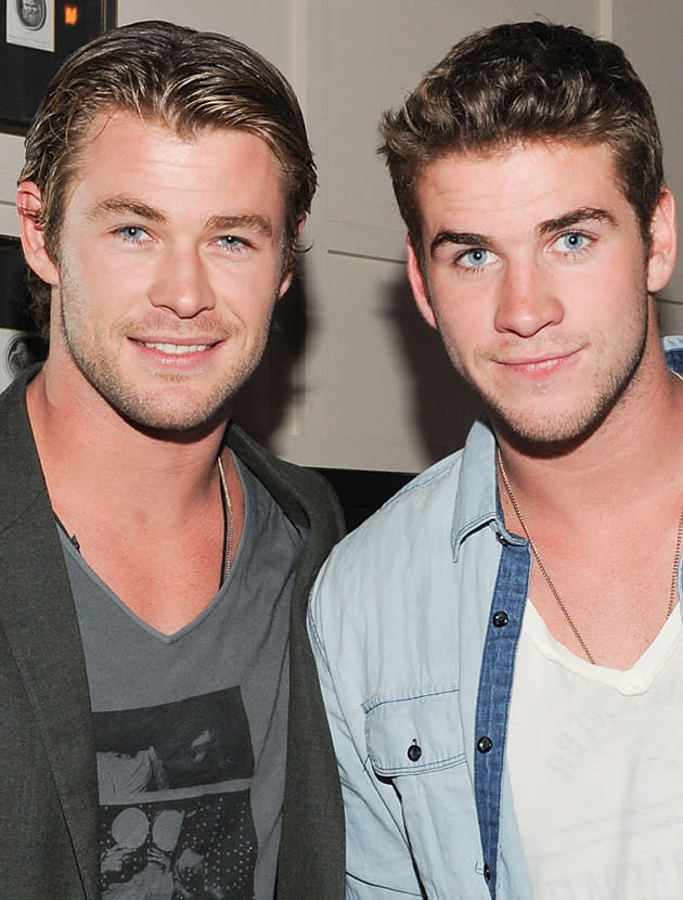 Chris Hemsworth and Liam Hemsworth photos: We could stare into those four blues eyes forever. Copyright [Getty]