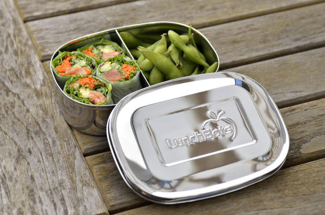 LunchBots Cinco Stainless Steel 5 Compartment Bento Box Stainless