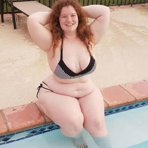 Plus-size blogger Cheyenne poses topless as she reveals what it's