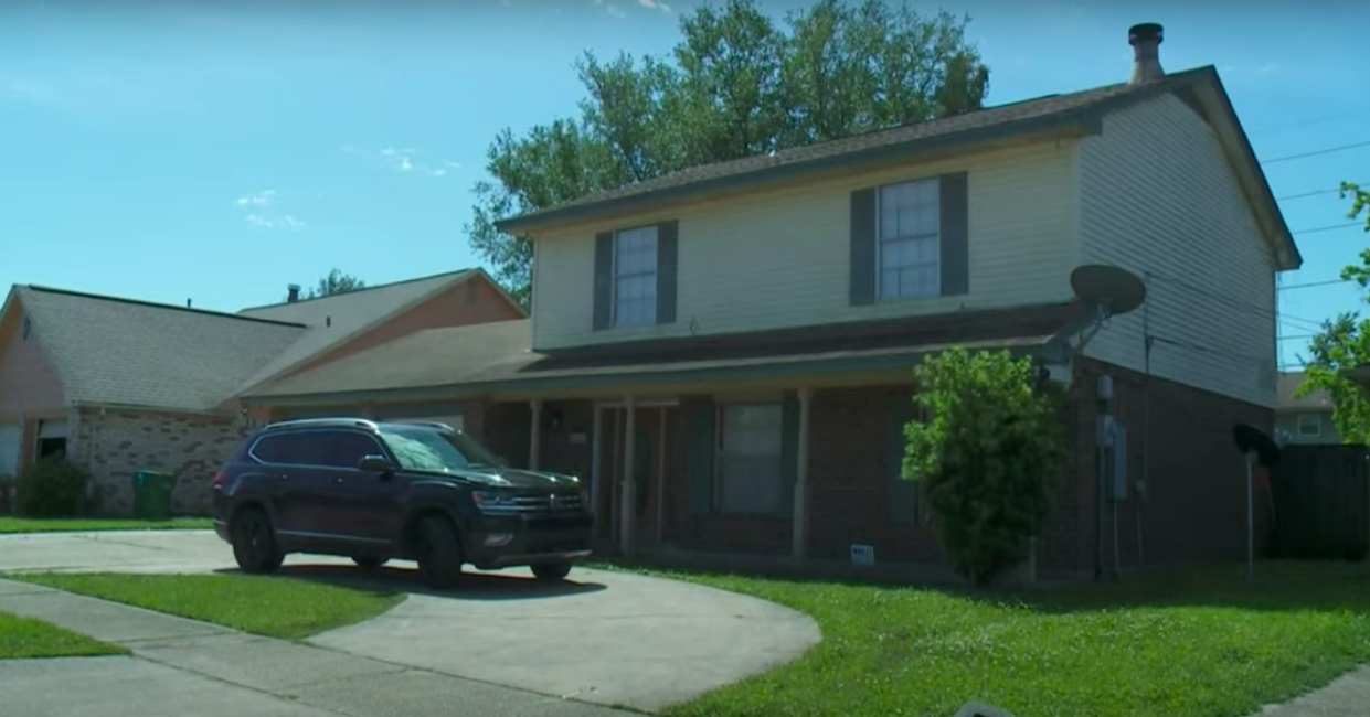 <p>House where gunshots were fired and nine children sustained injuries. [Screen-grab]</p> (WWL-TV YouTube Channel)