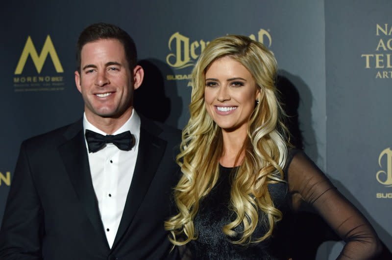 Former spouses Tarek El Moussa (L) and Christina Hall will star on the HGTV series "The Flip Off." File Photo by Christine Chew/UPI
