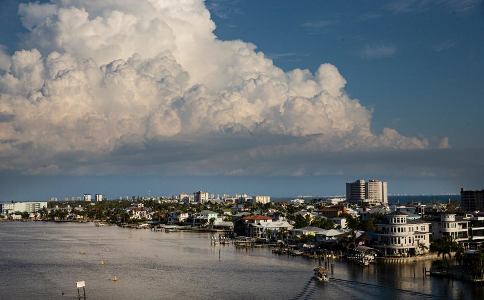 Fort Myers Beach is seen from the bridge to the island on Thursday, Sept. 7, 2023. (Andrew West/The News-Press a part of the USA Today Network)