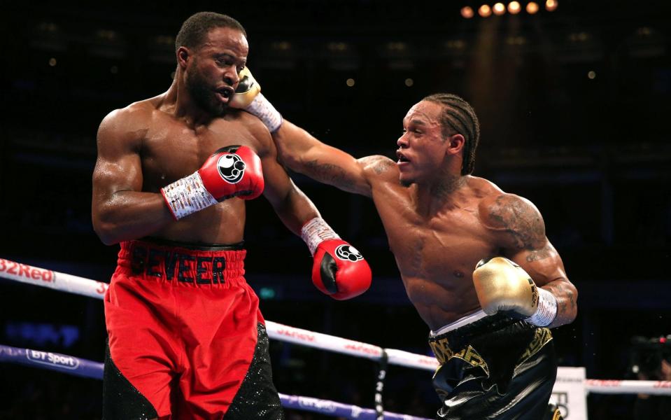 Anthony Yarde extends his unbeaten streak to 18 by stopping Travis Reeves at the Royal Albert Hall - PA