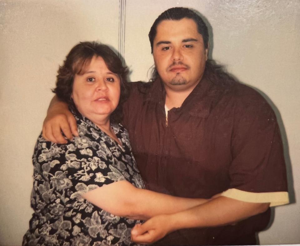 Efrain Hidalgo Jr. poses for a photo with his mother Frances Hope while he was in prison in his early 30s. Hidalgo, now 48, was sentenced to 60 to 150 years in a Pennsylvania prison 21 years ago. He said he believes the sentence was excessive.