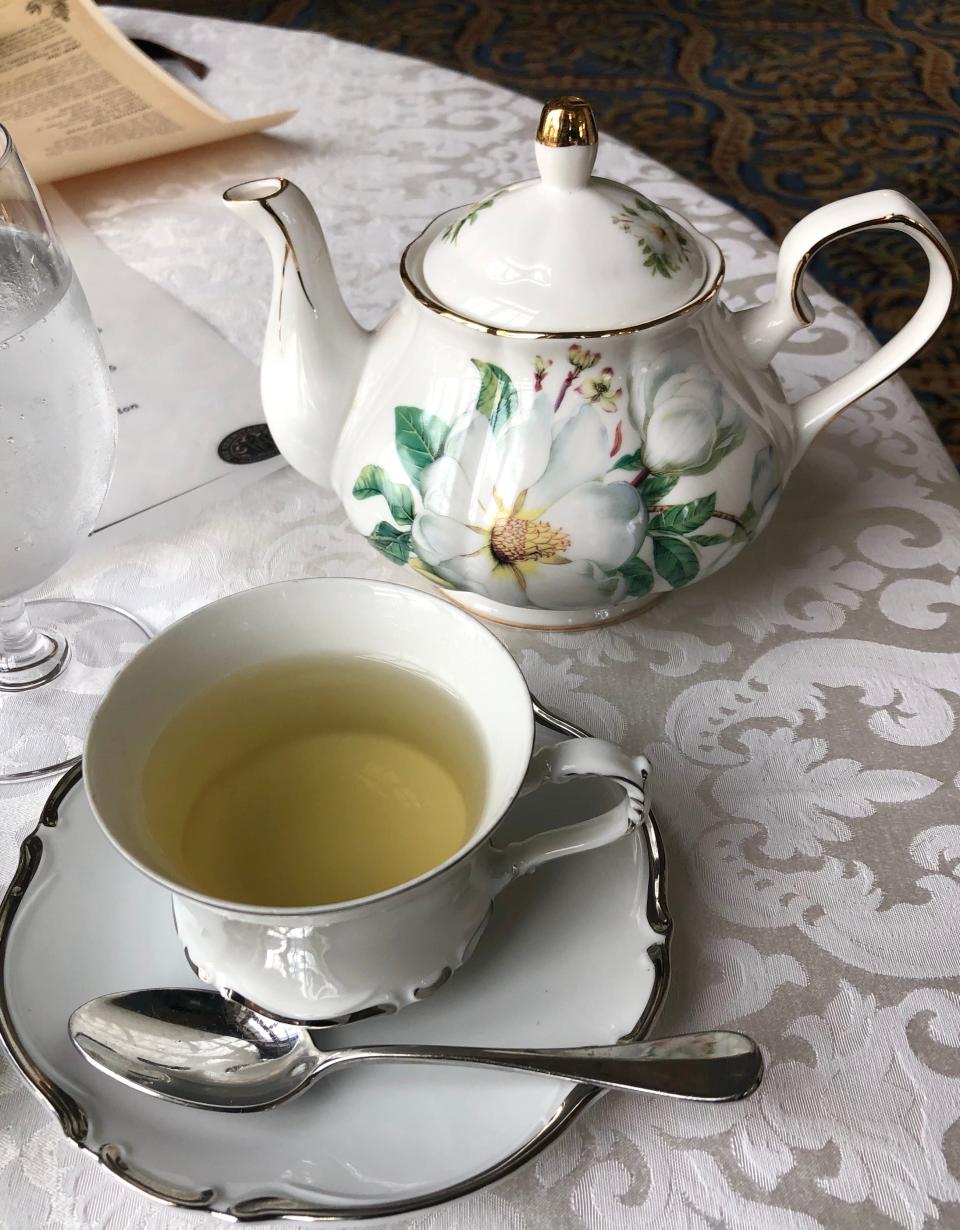 Guests are each served their own pot of tea.