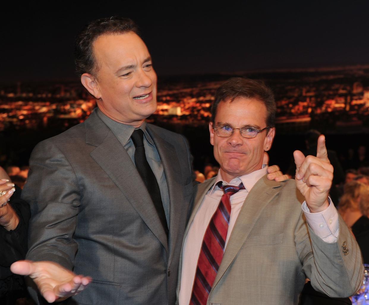 Tom Hanks (left) and Peter Scolari attend the 8th Annual TV Land Awards at Sony Studios on April 17, 2010 in Culver City, Calif. 