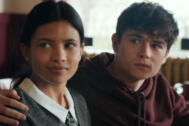 <p>Courtesy of Netflix</p> Nikki Rodriguez as Jackie and Ashby Gentry as Alex in episode 6 of 'My Life with the Walter Boys'