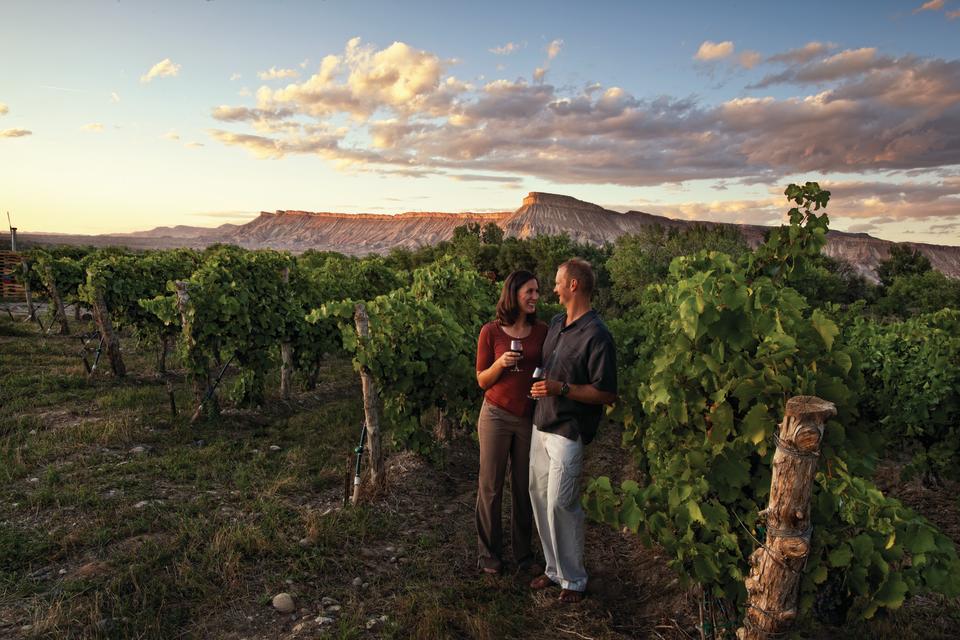 couple wine tasting in Grand Junction, Colorado (Visit Colorado)
