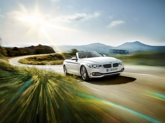 The 4 Series Convertible has 40 per cent better torsional rigidity than its predecessor, and yet is some 20kg lighter. (Credit: BMW)