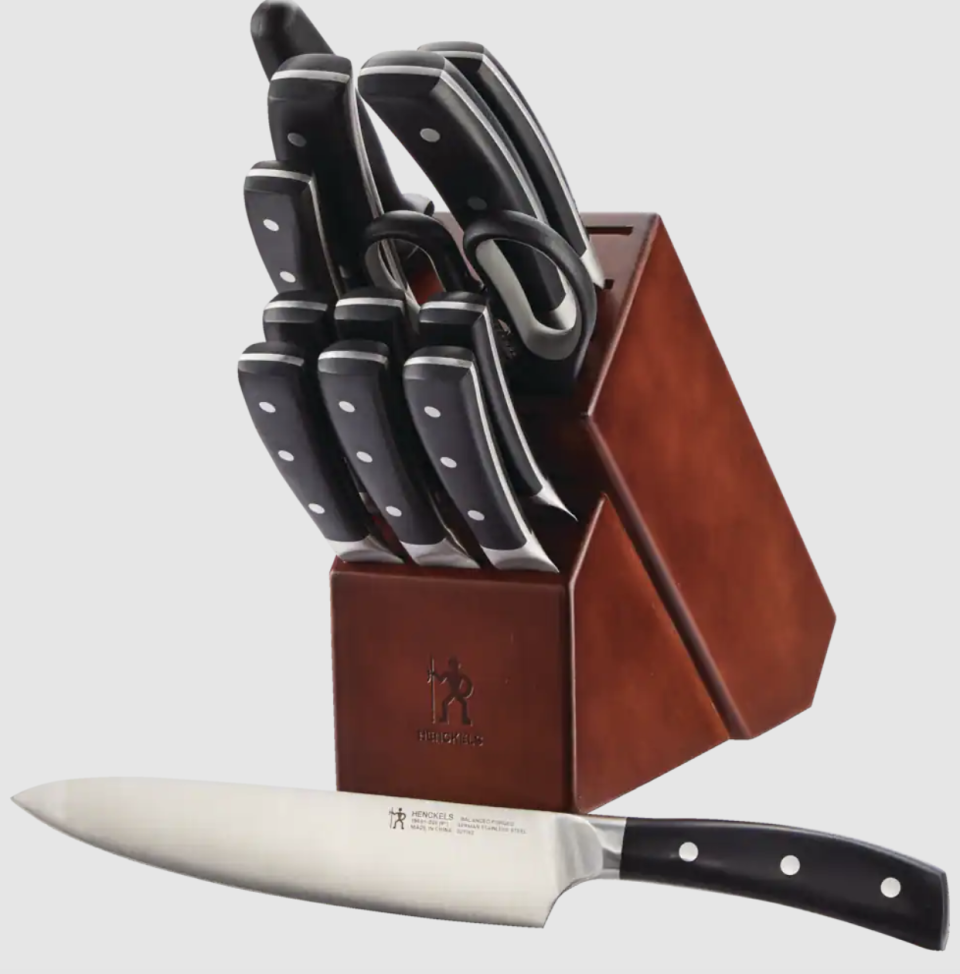 Henckels Balanced Forged Steel Knife Block Set (Photo via Canadian Tire)