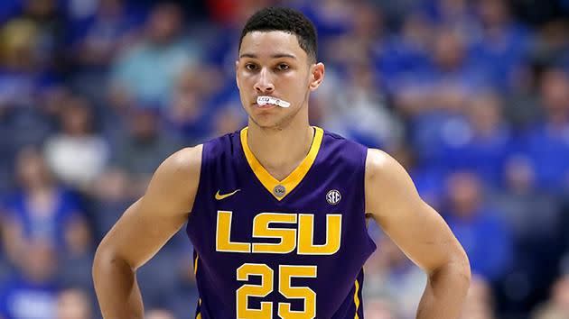 Studying was not the priority for Simmons at LSU. Source: Getty