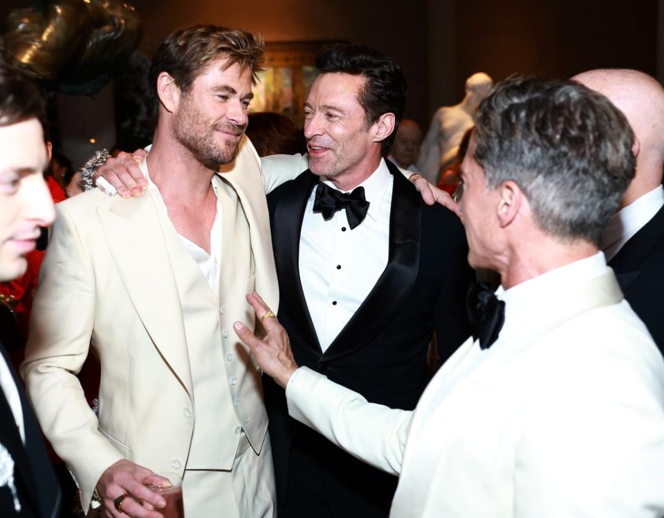<p>Chris Hemsworth and Hugh Jackman</p>
